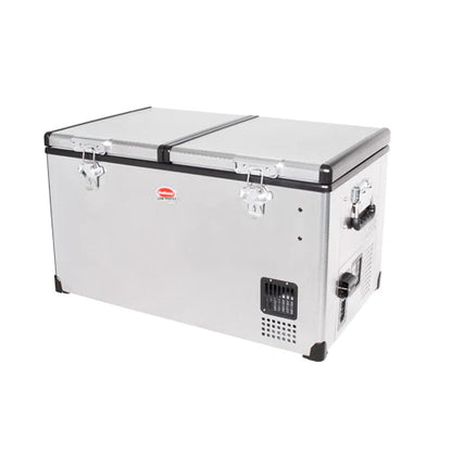 SnoMasterSnoMaster 66L Low Profile Dual Compartment Stainless Steel Fridge/Freezer AC/DC (SMDZ-LP66D)