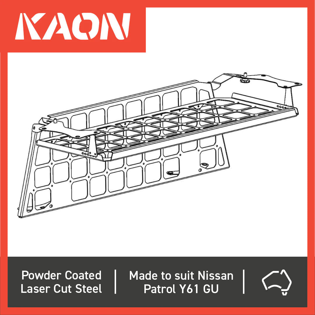 Kaon Cargo Barrier and Shelf for NISSAN GU Y61 Patrol