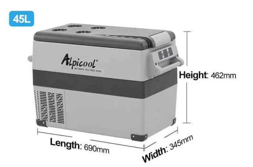 Alpicool CF45 45L single zone portable car fridge freezer 220v or 12v