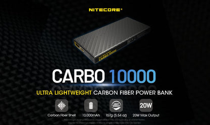 Nitecore Carbo 10000 Lightweight Powerbank 10,000mah